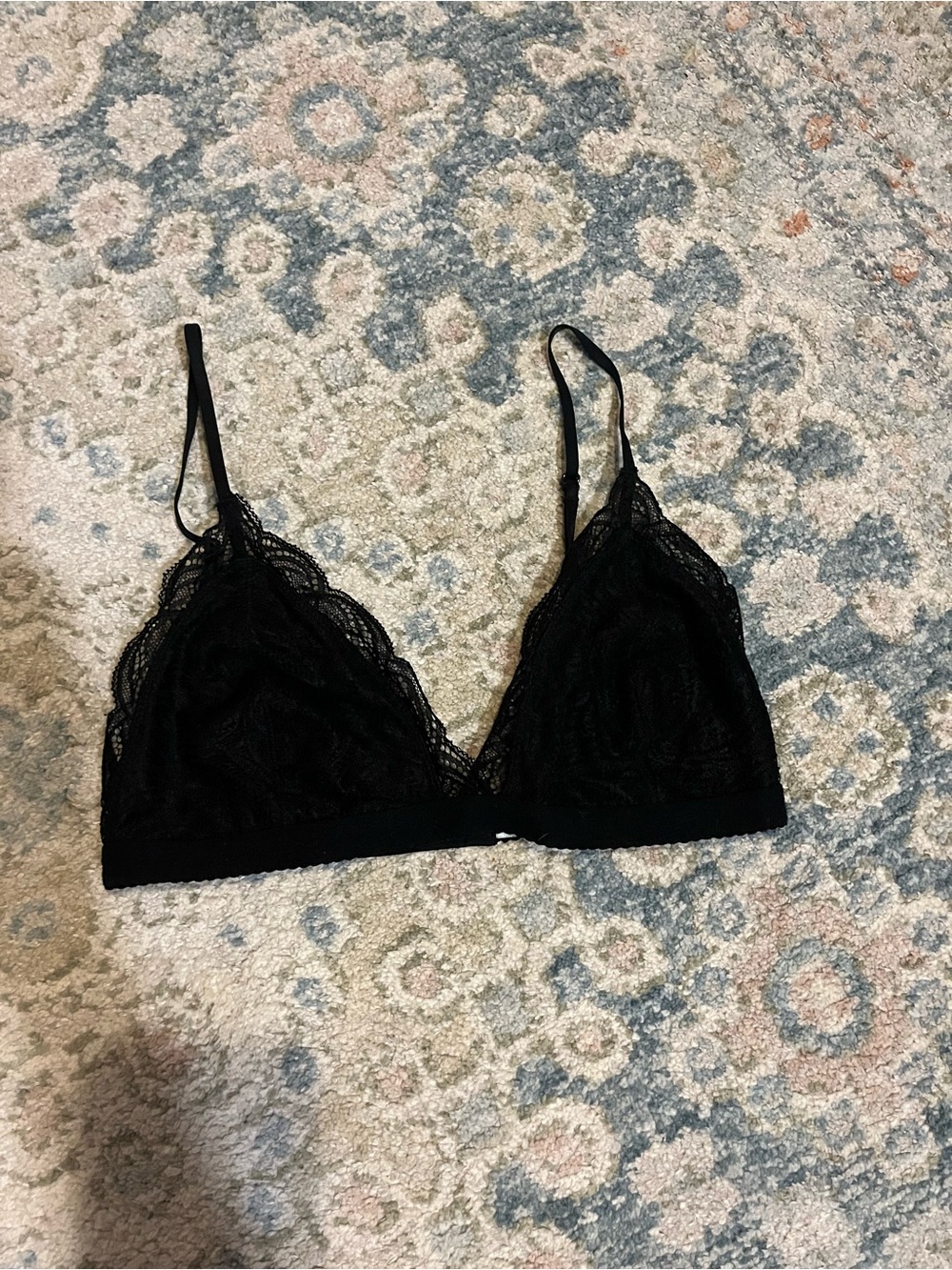 Talula Black Lace Triangle Bralette